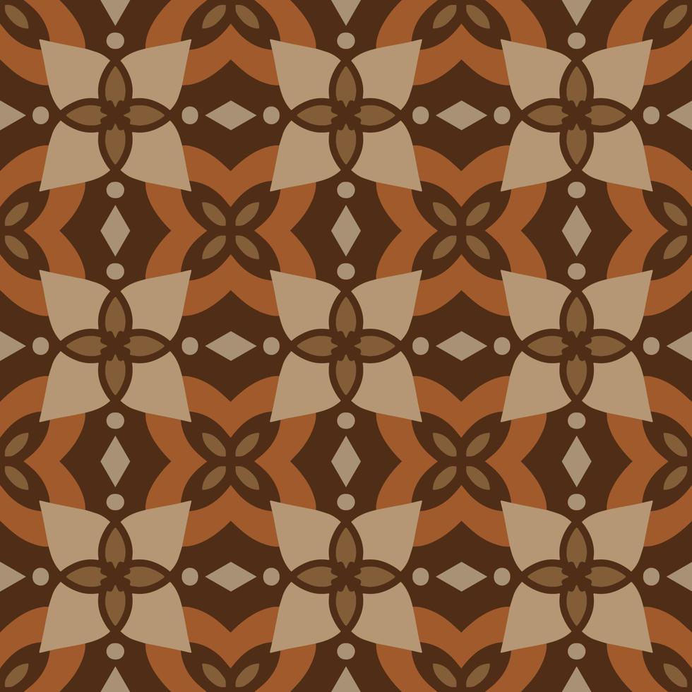 brun geometrisk sömlös mönster med stam- form. designad i ikat, boho, aztek, folk, motiv, lyx arabicum stil. idealisk för tyg plagg, keramik, tapet. vektor illustration