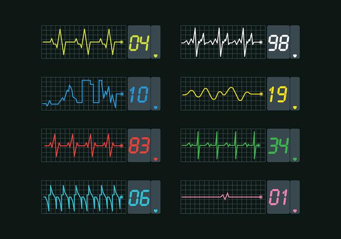 Gratis Flatline Ikoner Vector