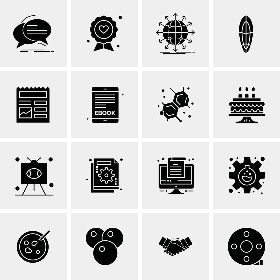 16 universelle Business-Icons Vektor kreative Icon-Illustration zur Verwendung im Web und in mobilen verwandten Projekten