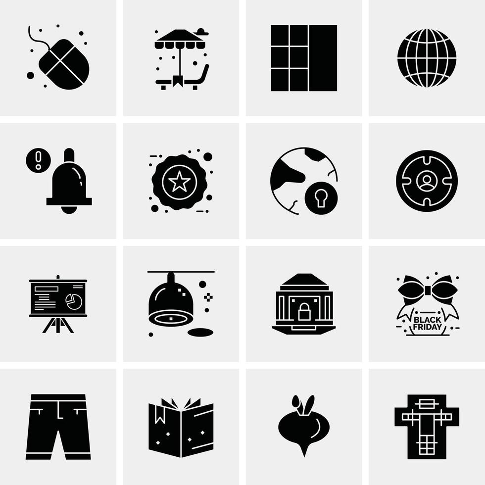 16 universelle Business-Icons Vektor kreative Icon-Illustration zur Verwendung in Web- und mobilen Projekten