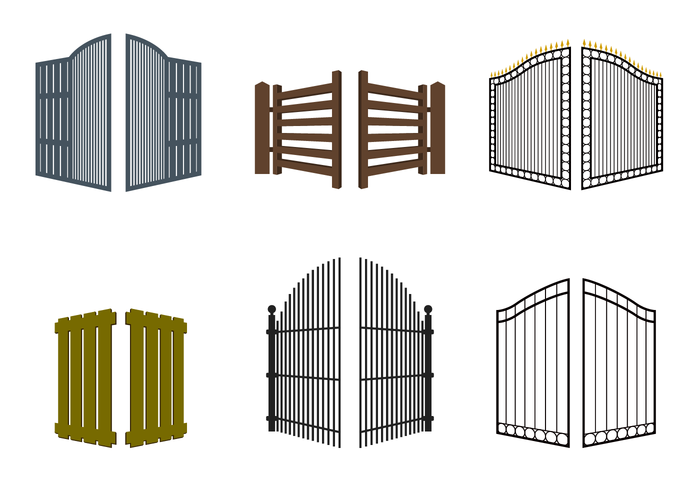 Gratis Open Gate Vector