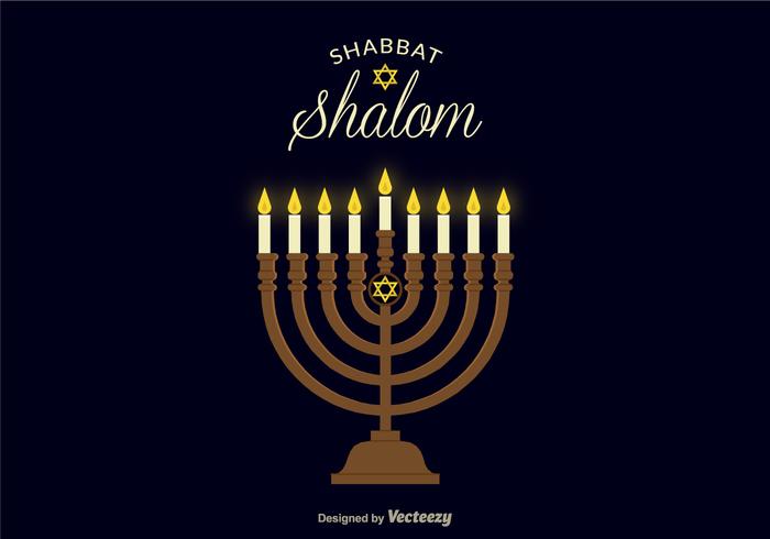 Shabbat Shalom Vector Bakgrund