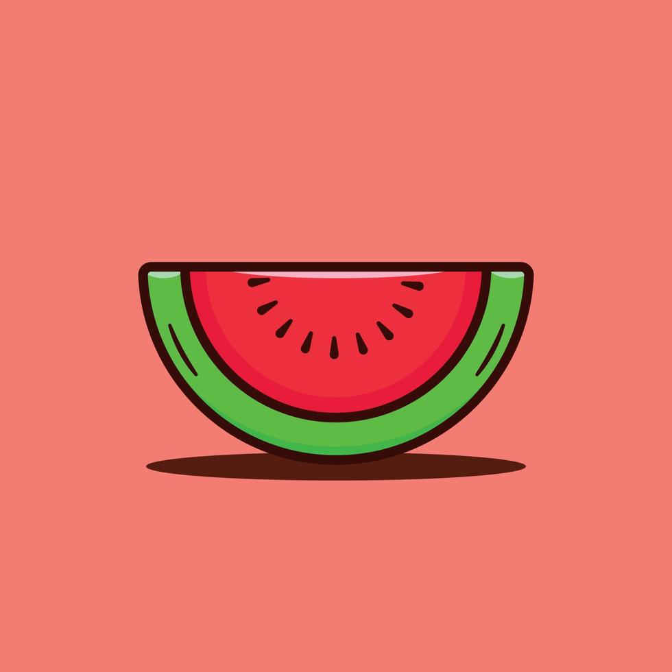 Wassermelonenillustrations-Vektordesign vektor