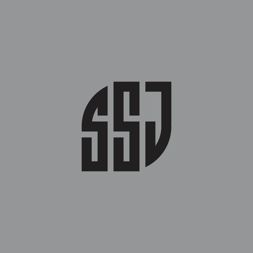 ssj-Logo-Design-Vektorvorlage vektor