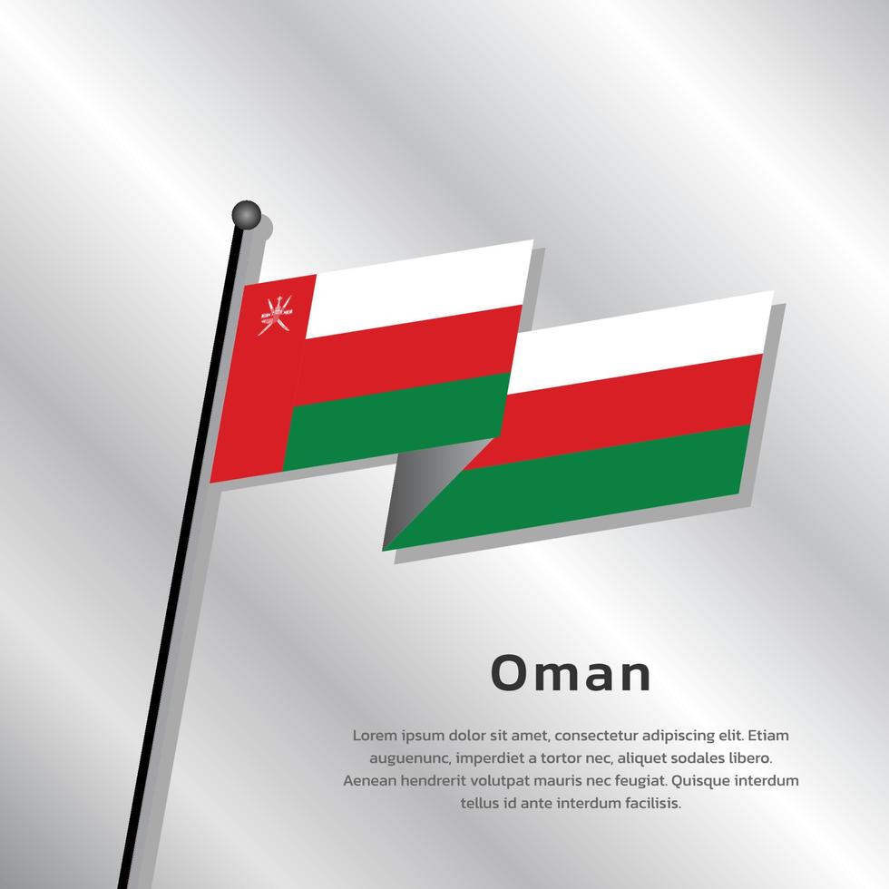Illustration der Oman-Flaggenvorlage vektor