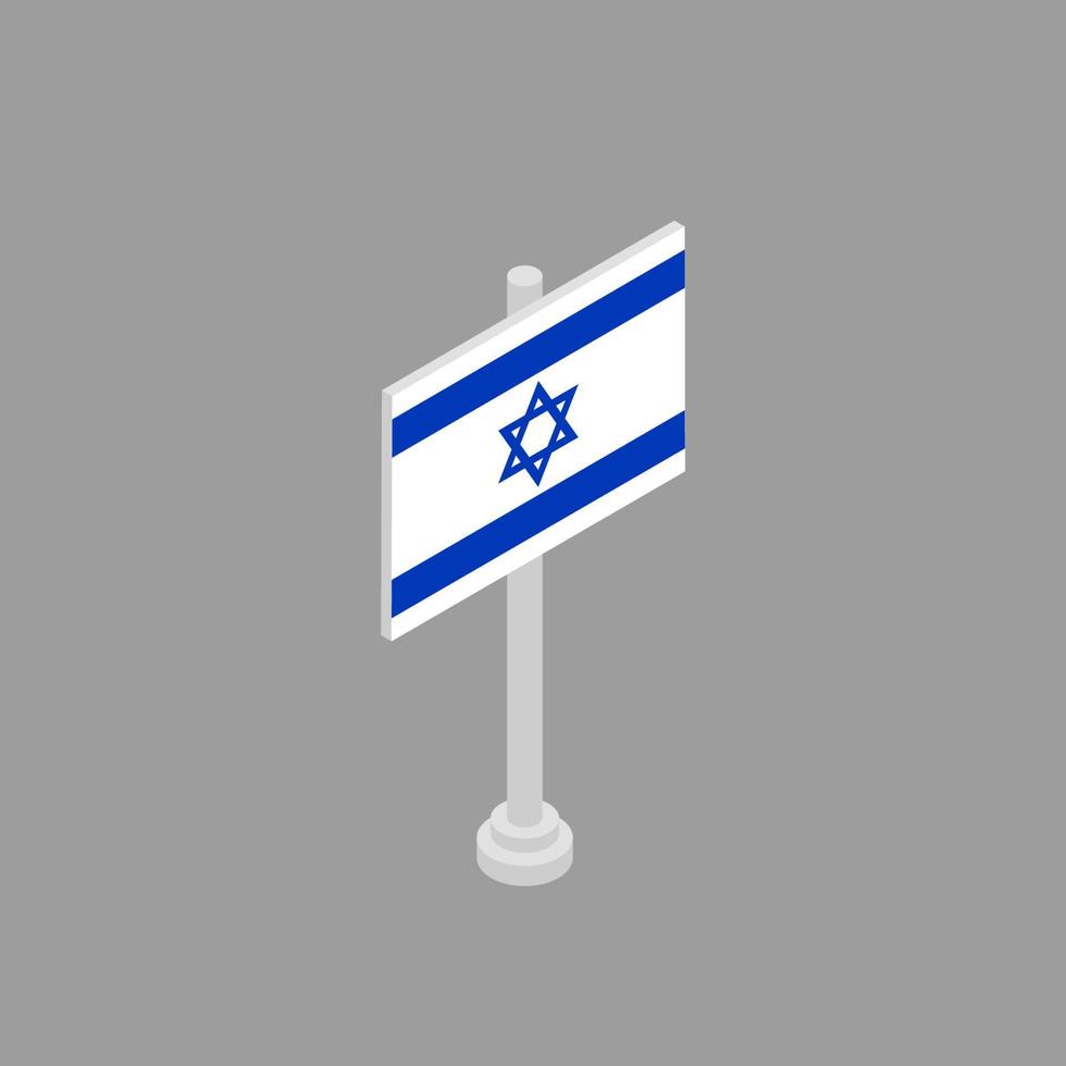 Illustration der israelischen Flaggenvorlage vektor