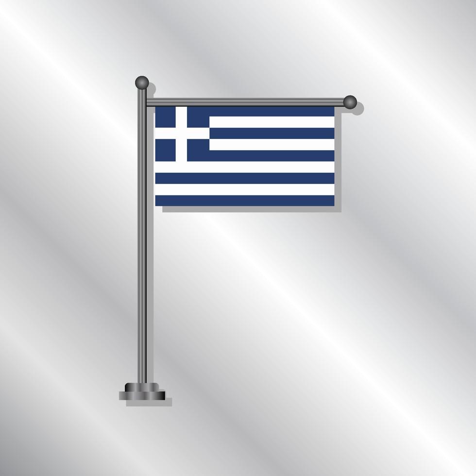 illustration av grekland flagga mall vektor