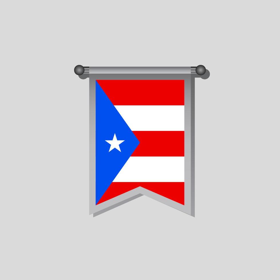 illustration av puerto rico flagga mall vektor