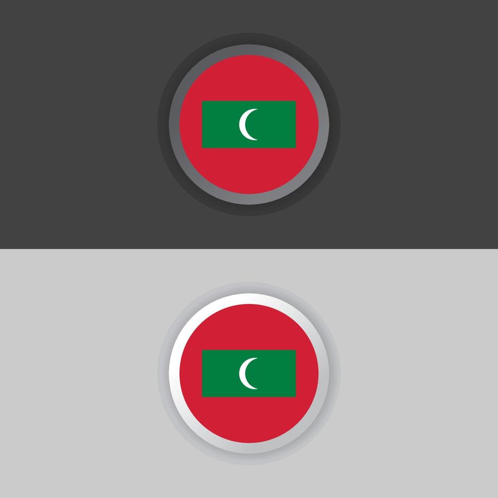 illustration av maldiverna flagga mall vektor