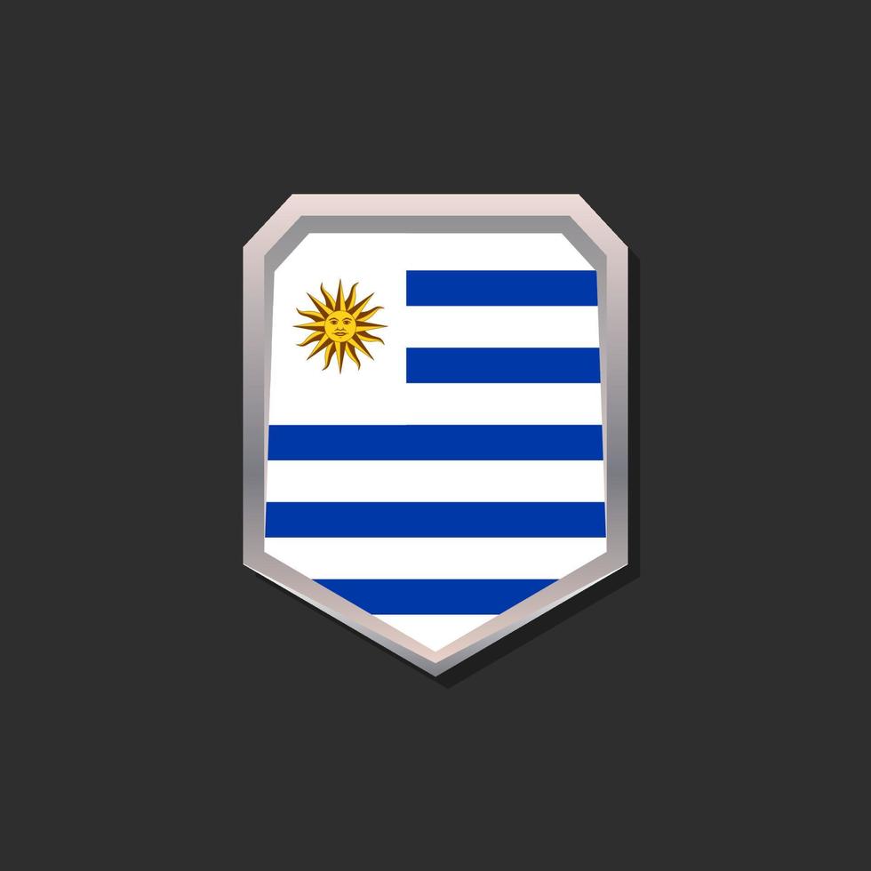 illustration der uruguay-flaggenschablone vektor