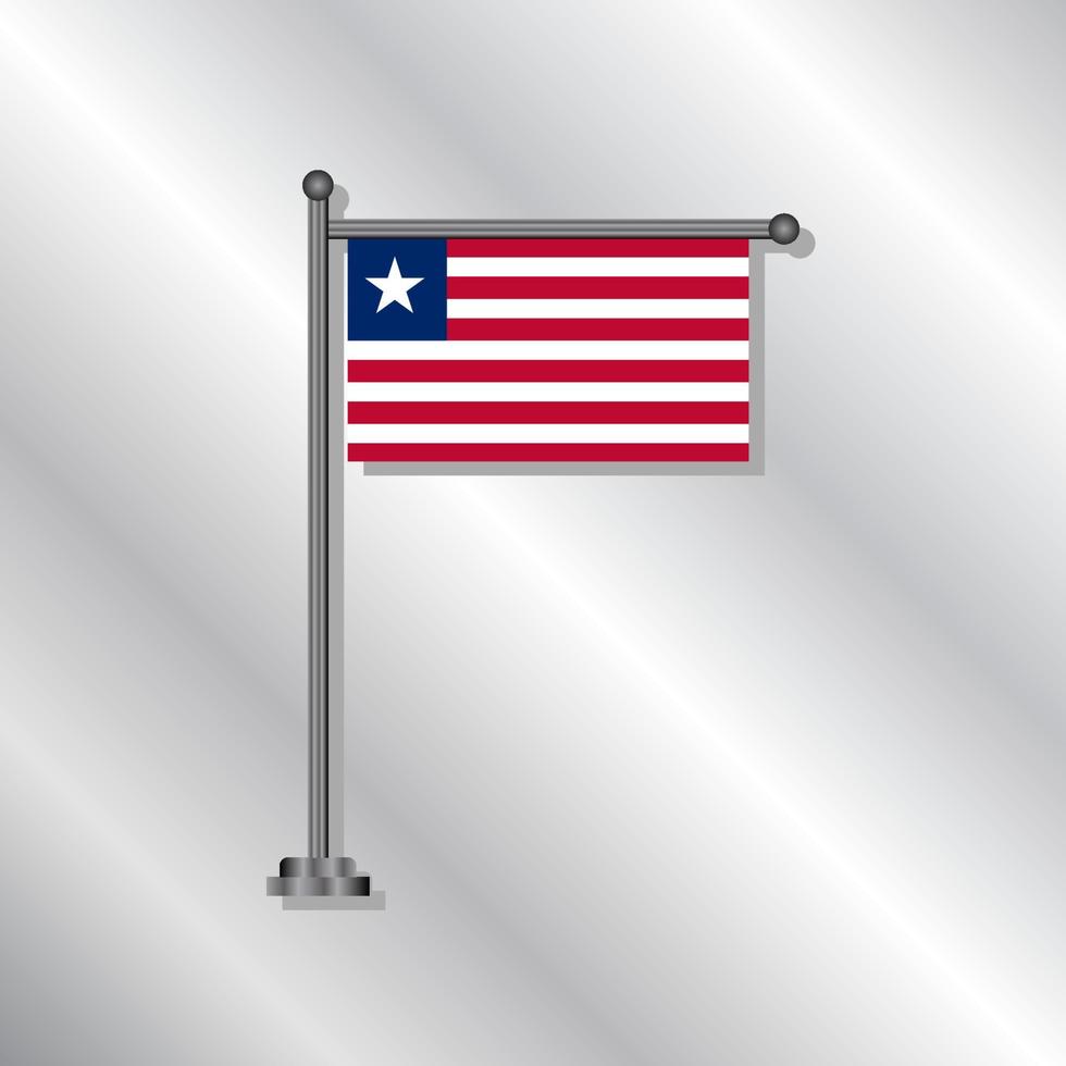 Illustration der Liberia-Flaggenvorlage vektor