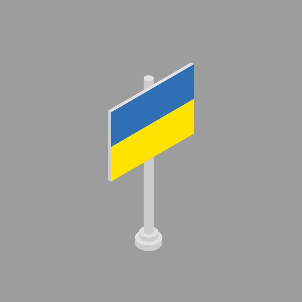 Illustration der ukrainischen Flaggenvorlage vektor