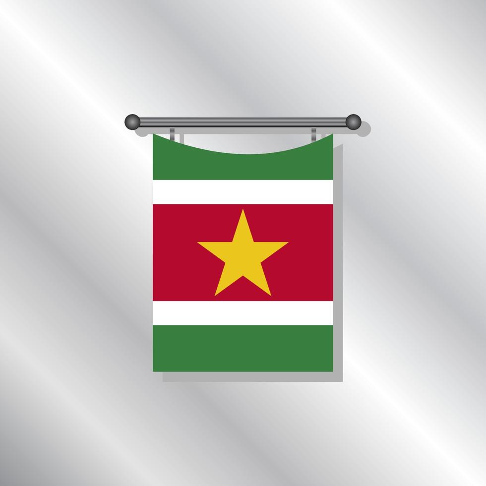 illustration av suriname flagga mall vektor