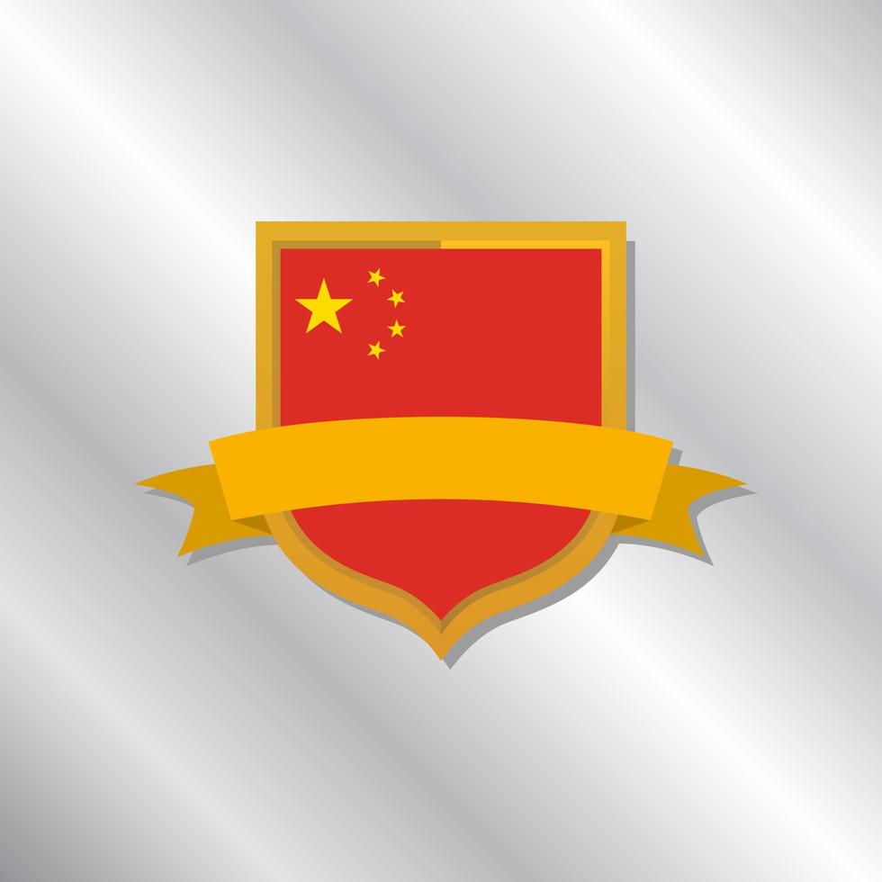 Illustration der chinesischen Flaggenvorlage vektor
