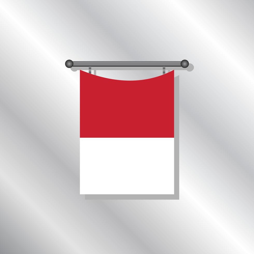 Illustration der indonesischen Flaggenvorlage vektor