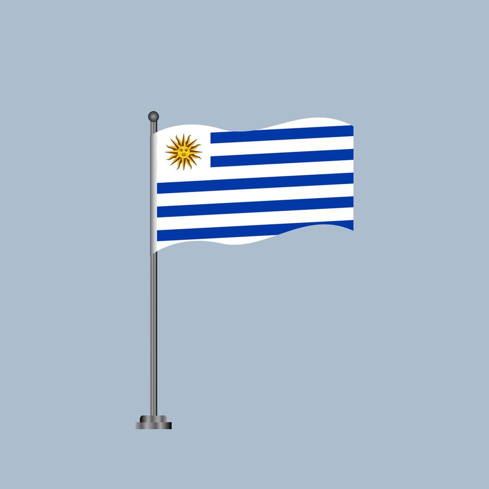 illustration der uruguay-flaggenschablone vektor