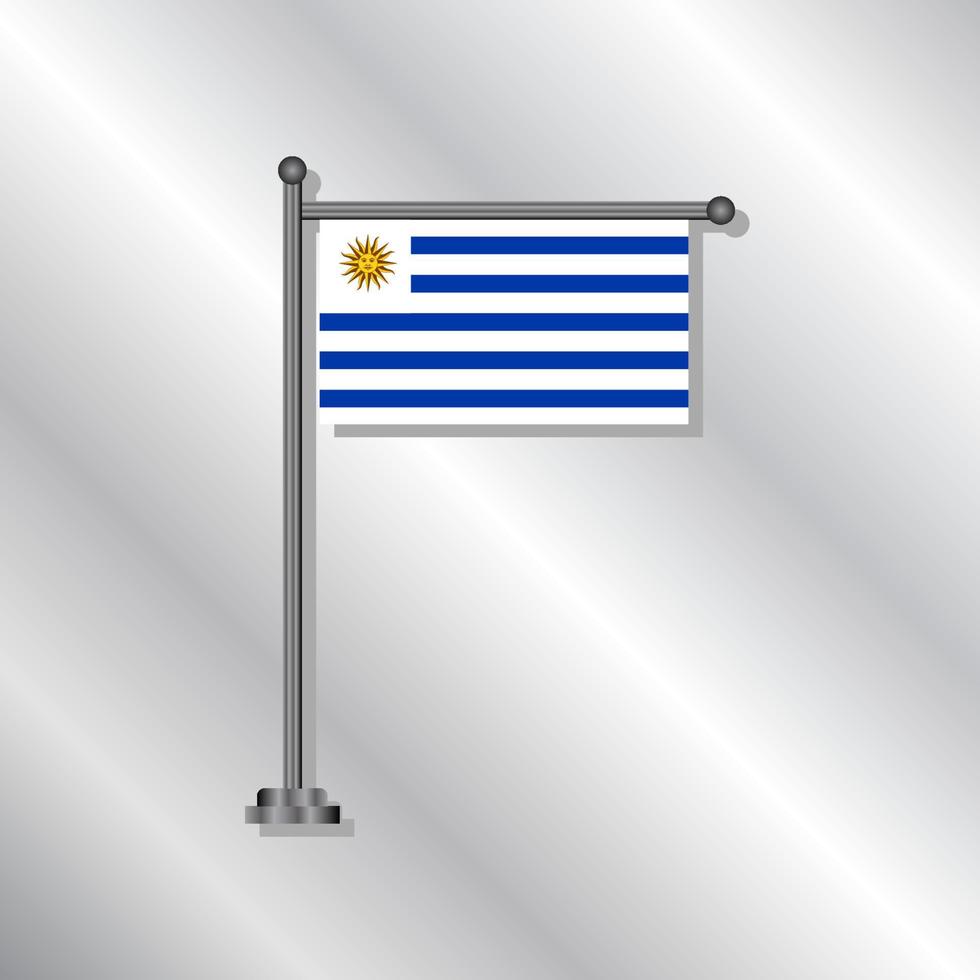 illustration av uruguay flagga mall vektor
