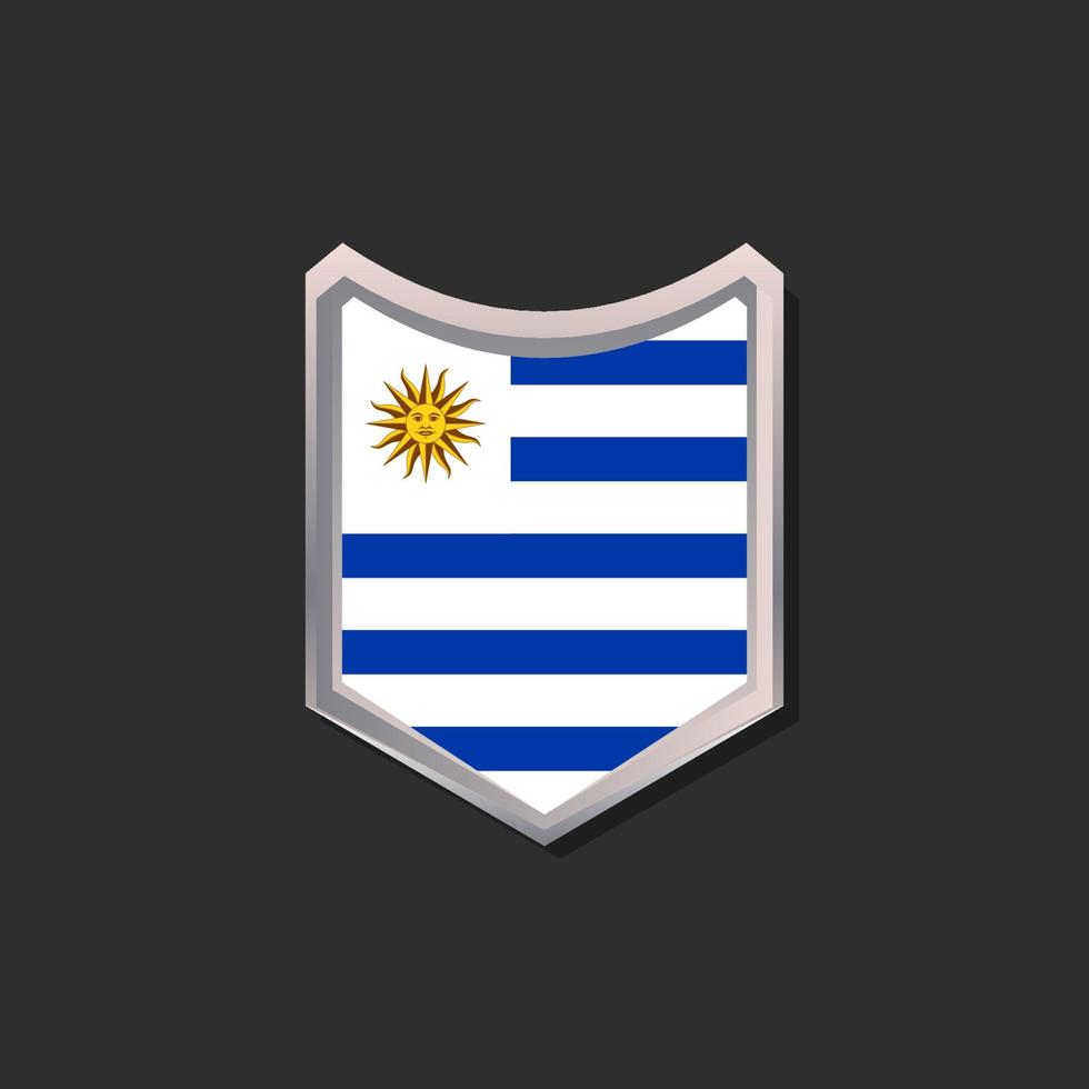 illustration der uruguay-flaggenschablone vektor