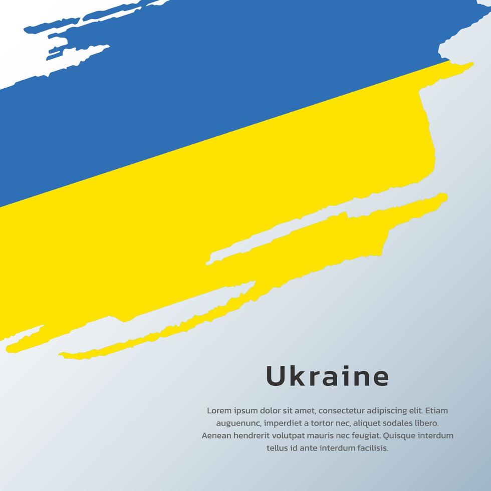 illustration av ukraina flagga mall vektor