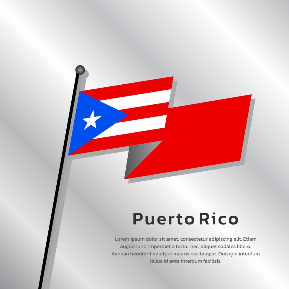 illustration av puerto rico flagga mall vektor