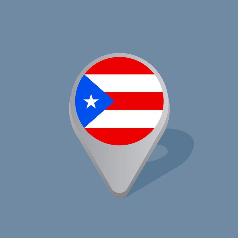 illustration der puerto-rico-flaggenschablone vektor