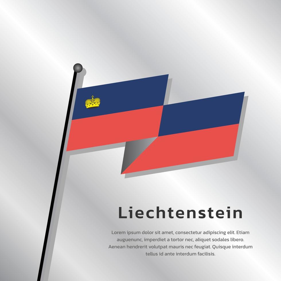 illustration av liechtenstein flagga mall vektor