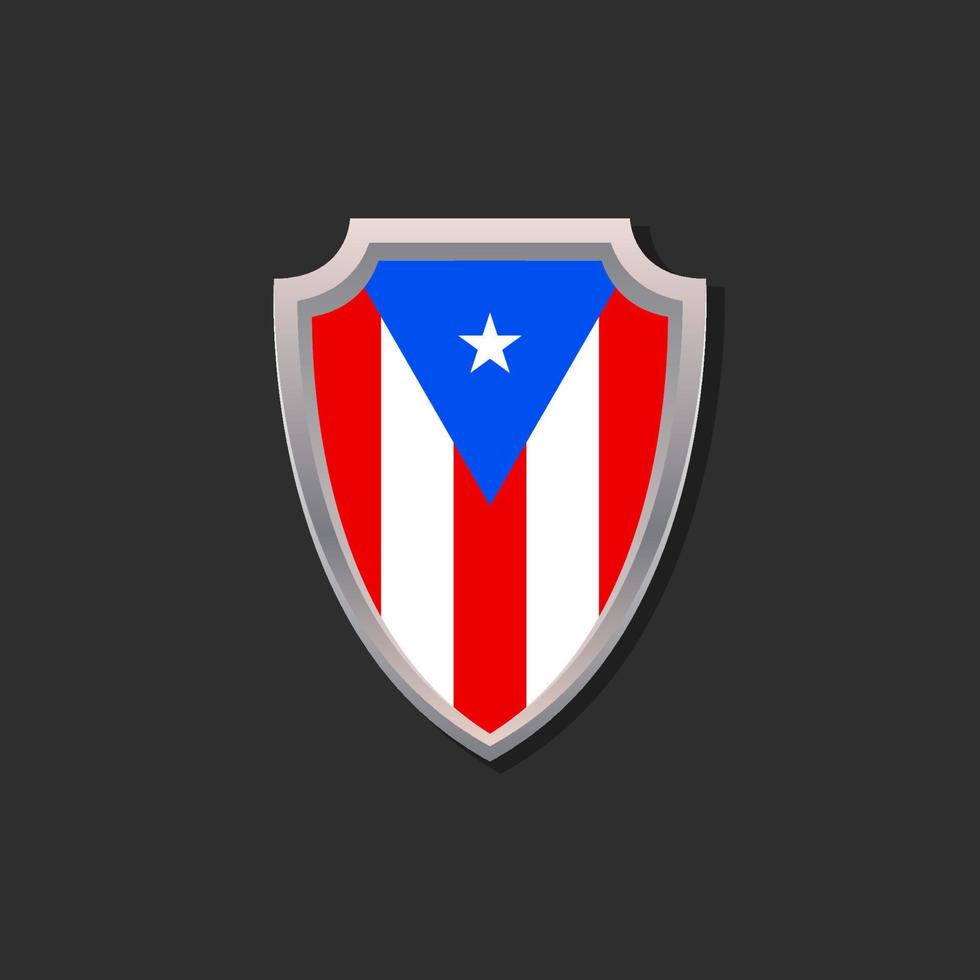 illustration av puerto rico flagga mall vektor