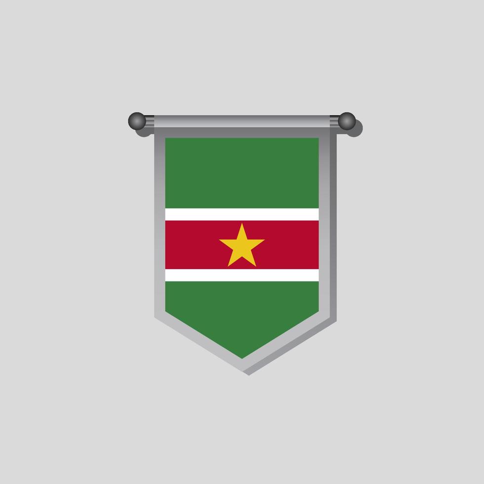 illustration av suriname flagga mall vektor