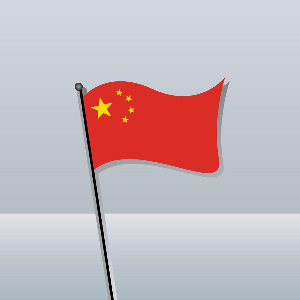 Illustration der chinesischen Flaggenvorlage vektor
