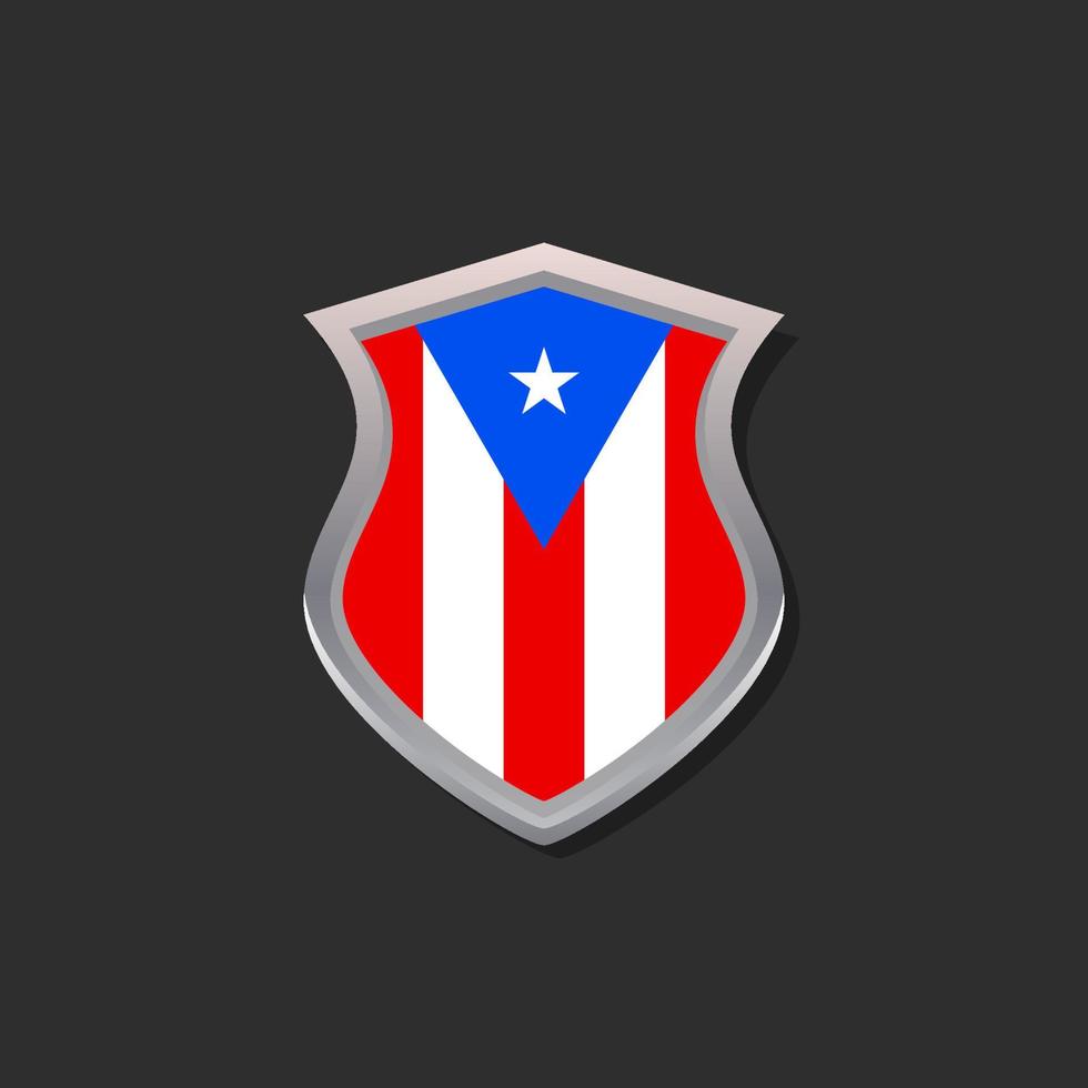 illustration av puerto rico flagga mall vektor