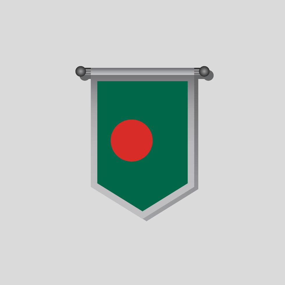 Illustration der Flaggenvorlage von Bangladesch vektor