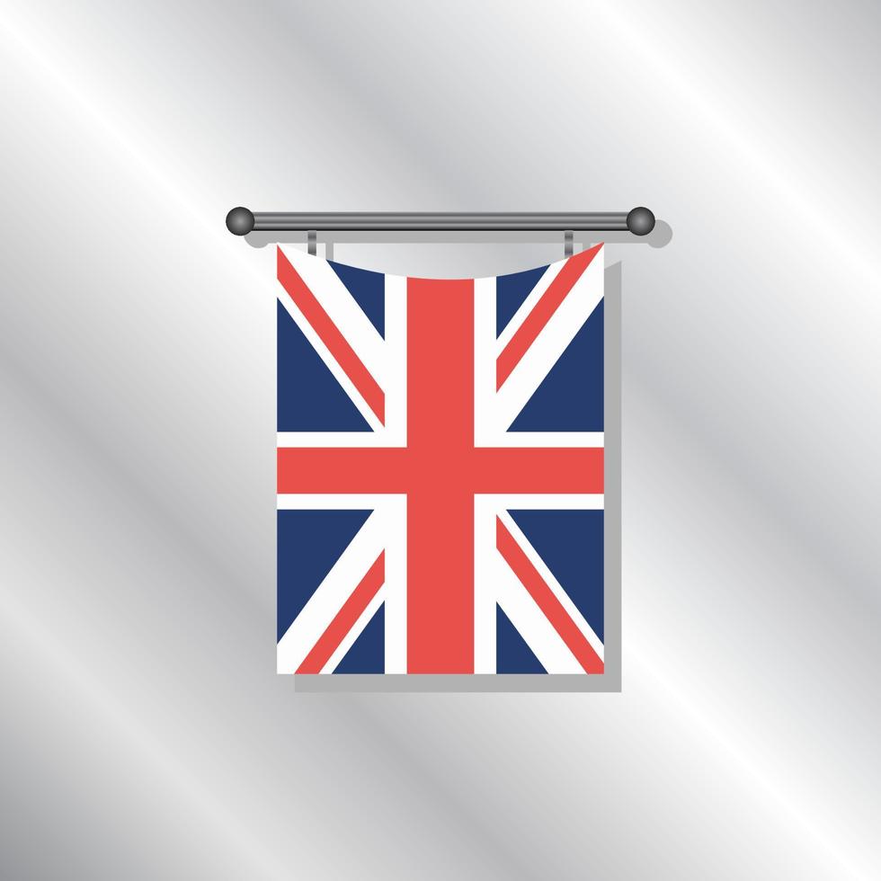 Illustration der Flaggenvorlage des Vereinigten Königreichs vektor