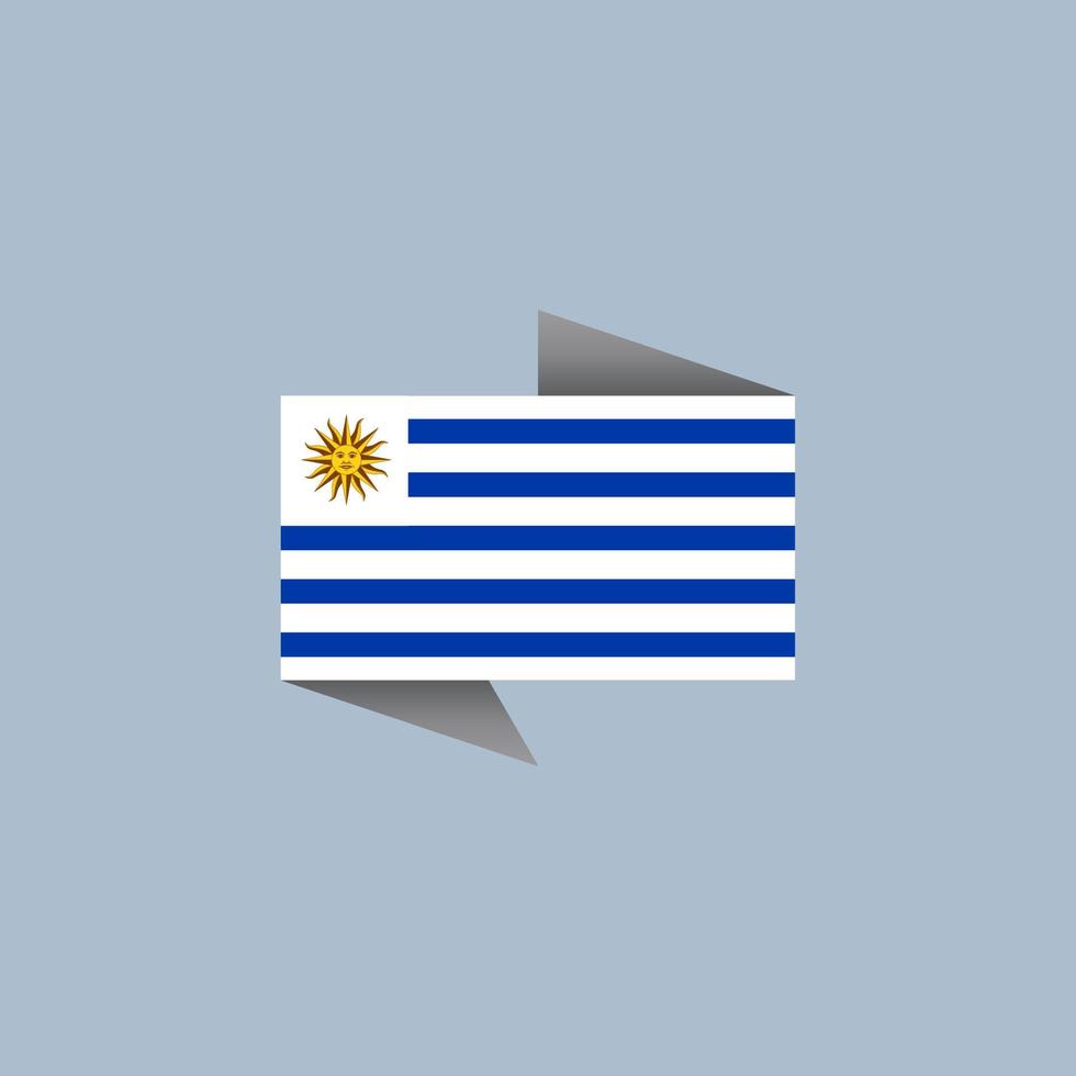illustration der uruguay-flaggenschablone vektor