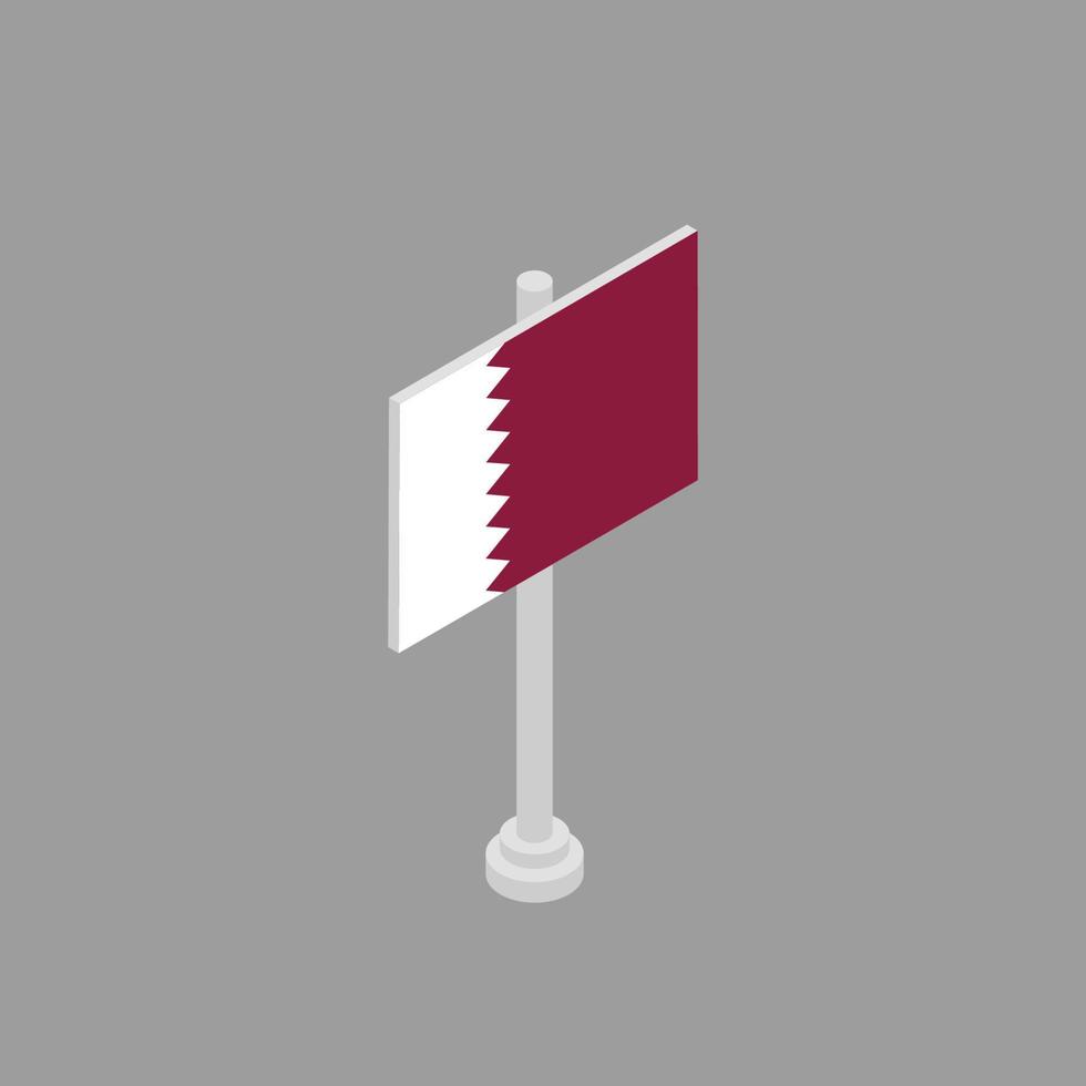 Illustration der Katar-Flaggenvorlage vektor