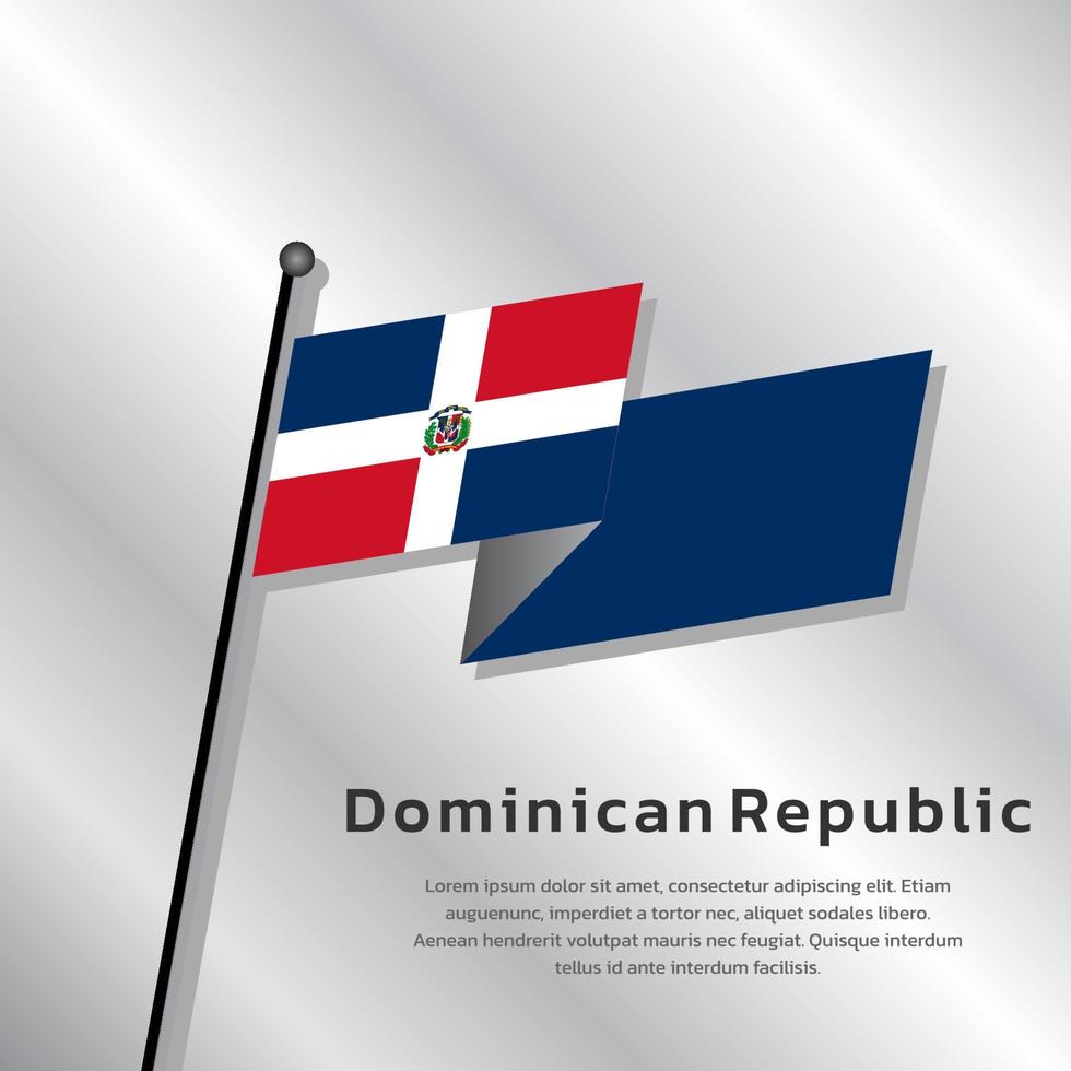 illustration av Dominikanska republik flagga mall vektor