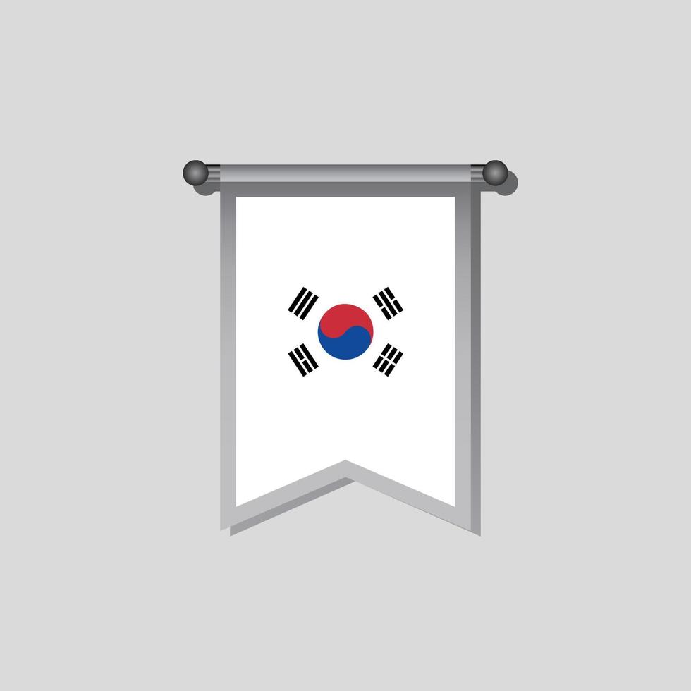 illustration av söder korea flagga mall vektor