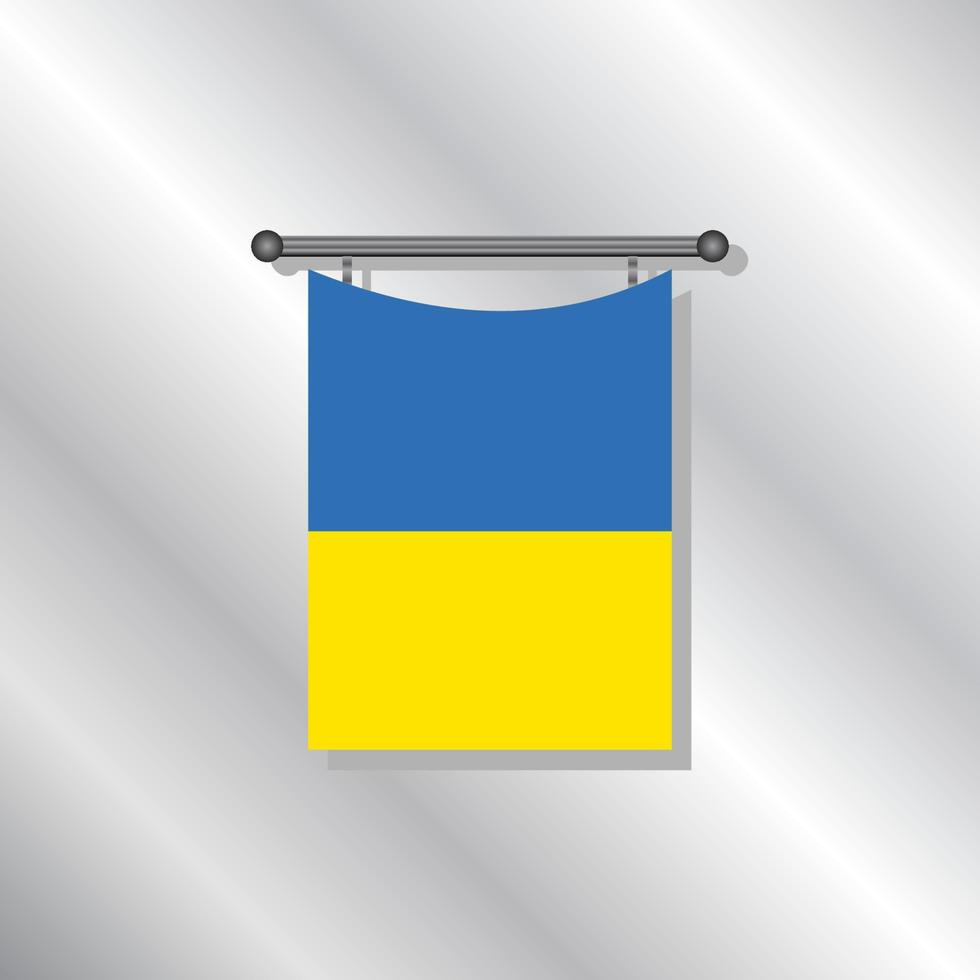illustration av ukraina flagga mall vektor