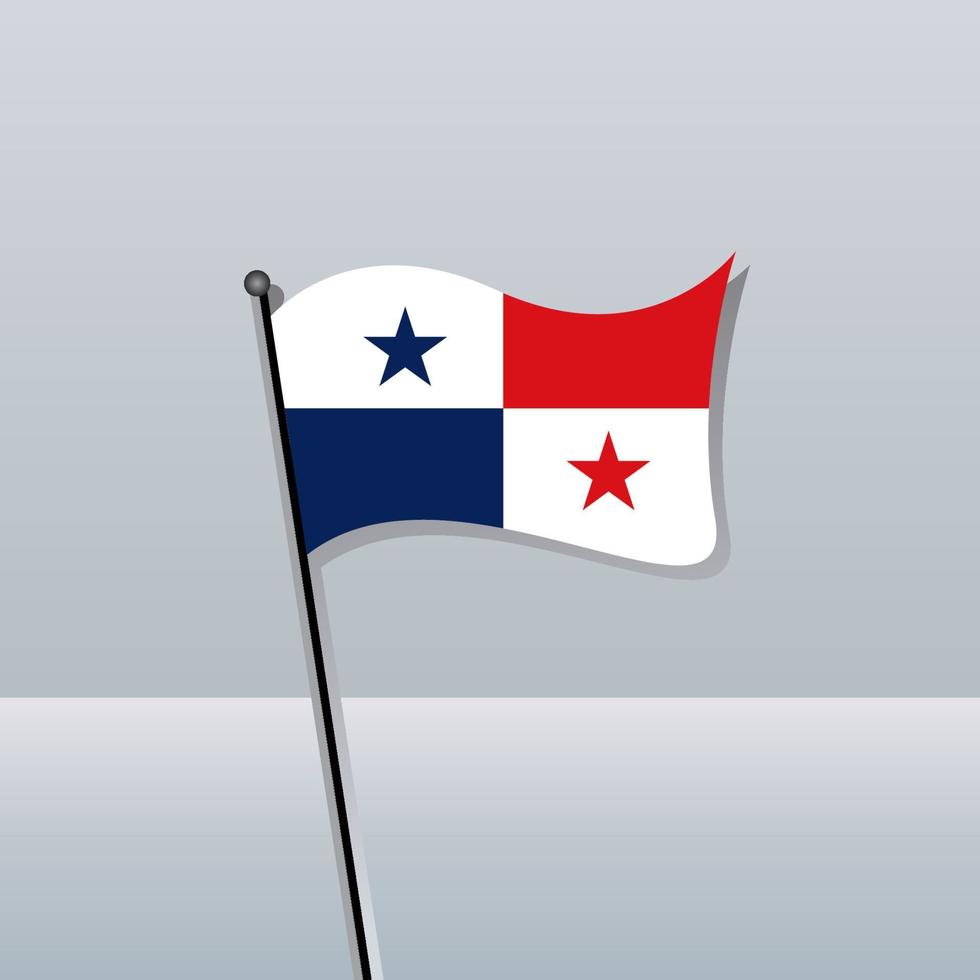 illustration av panama flagga mall vektor