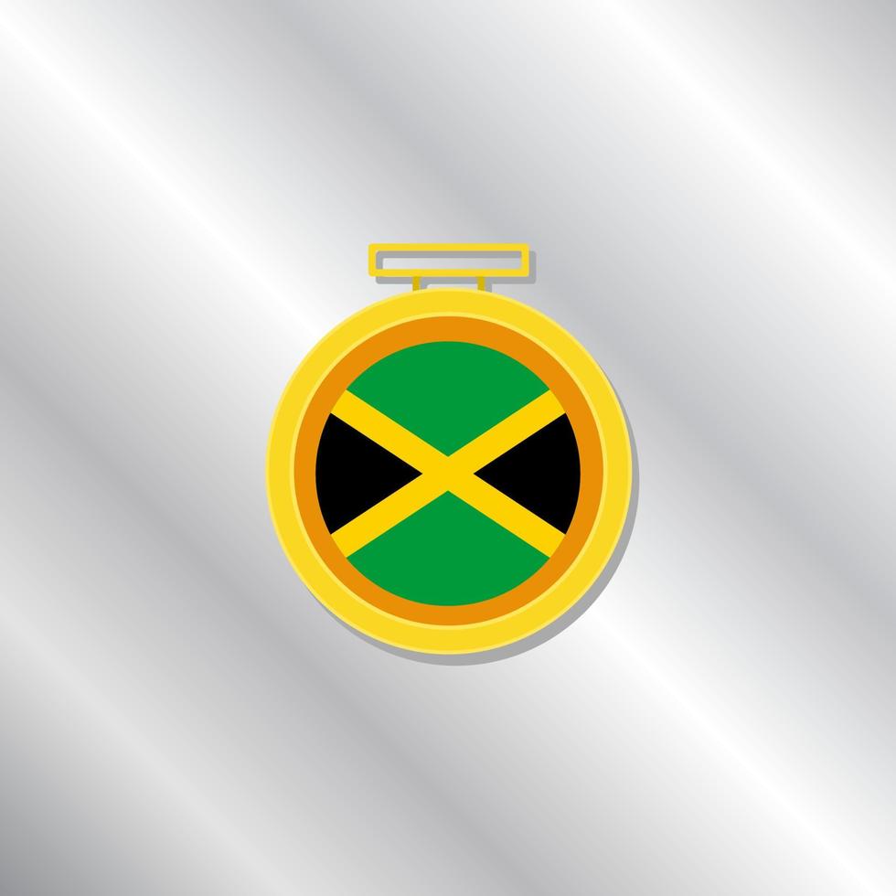 illustration av jamaica flagga mall vektor