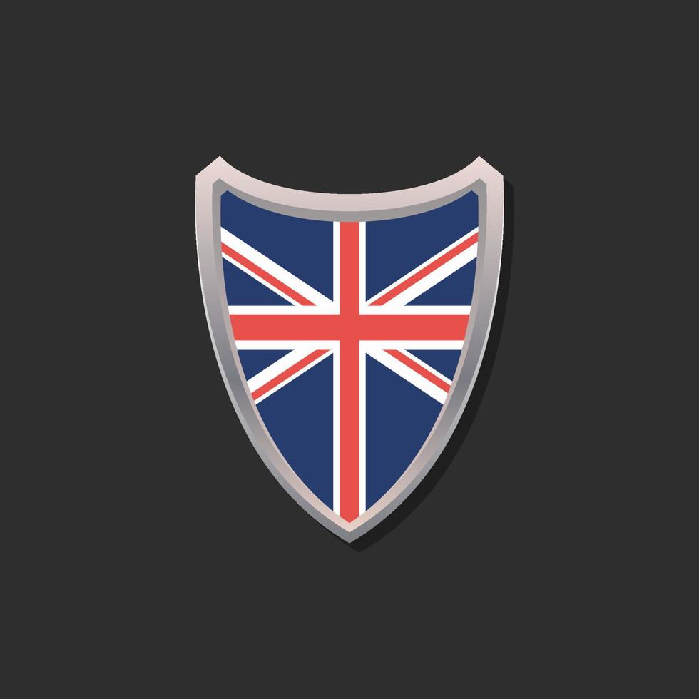 Illustration der Flaggenvorlage des Vereinigten Königreichs vektor