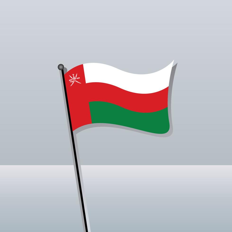 Illustration der Oman-Flaggenvorlage vektor
