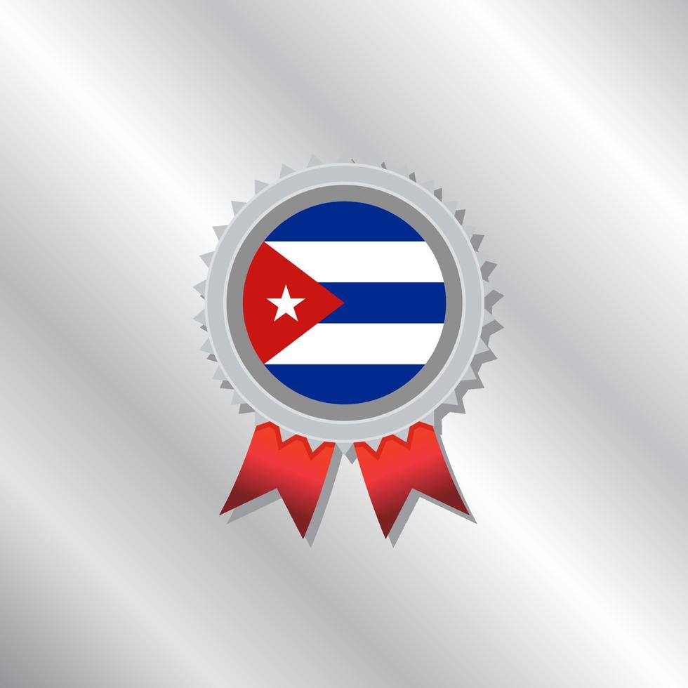 illustration av kuba flagga mall vektor