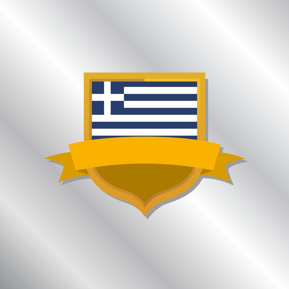 Illustration der griechischen Flaggenvorlage vektor
