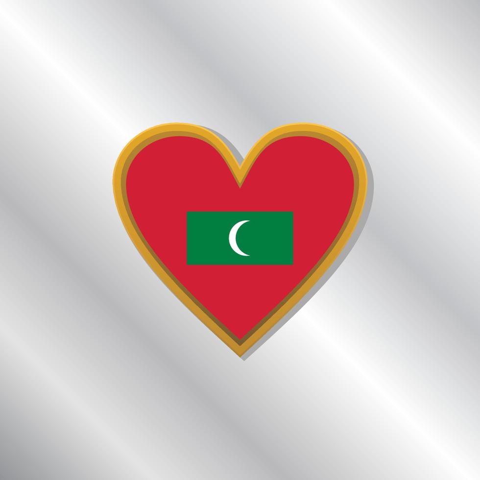 illustration av maldiverna flagga mall vektor