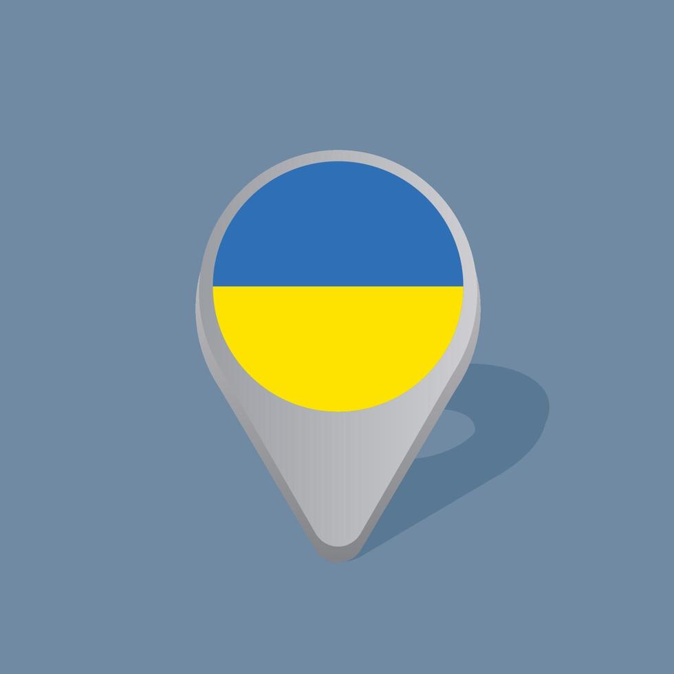 Illustration der ukrainischen Flaggenvorlage vektor