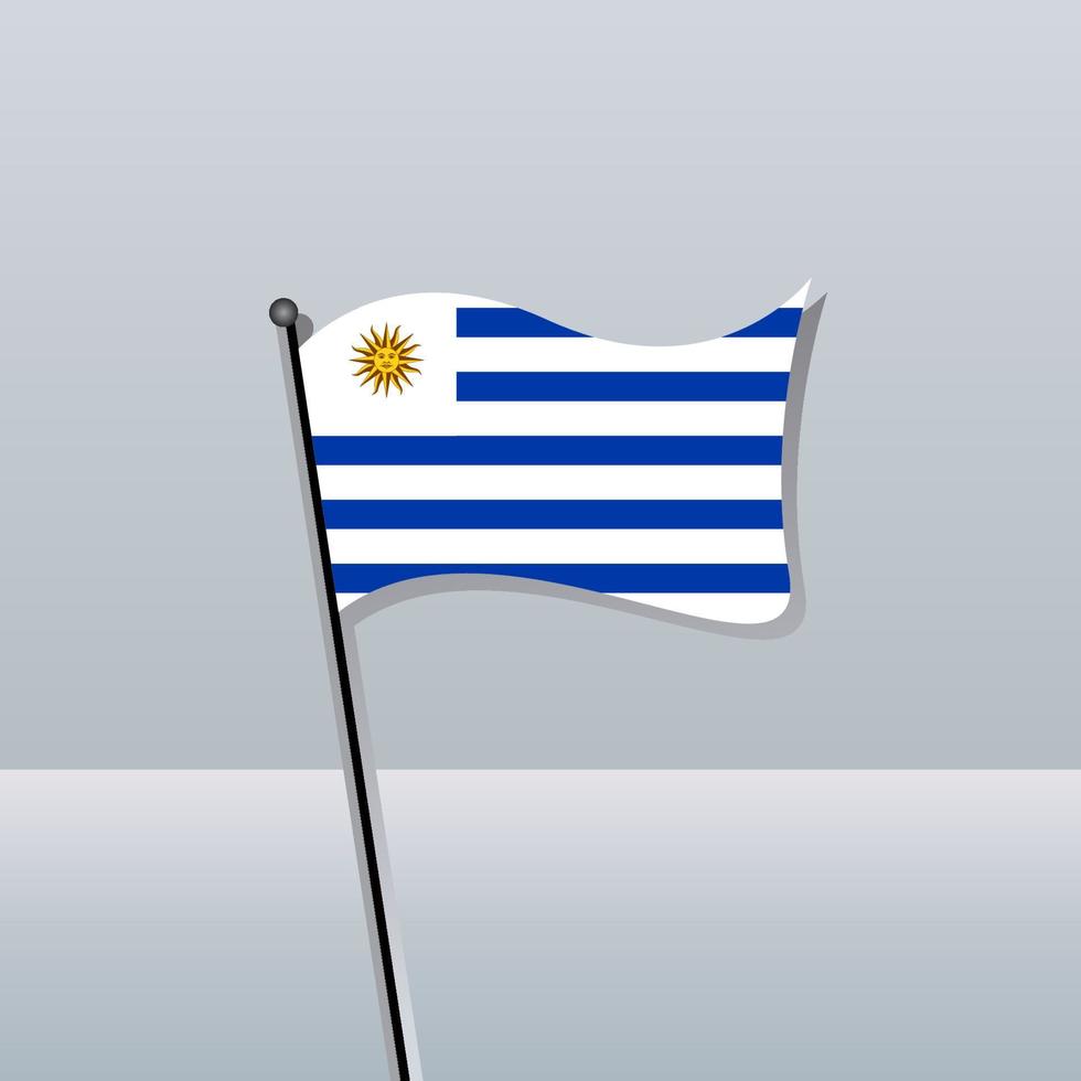 illustration der uruguay-flaggenschablone vektor