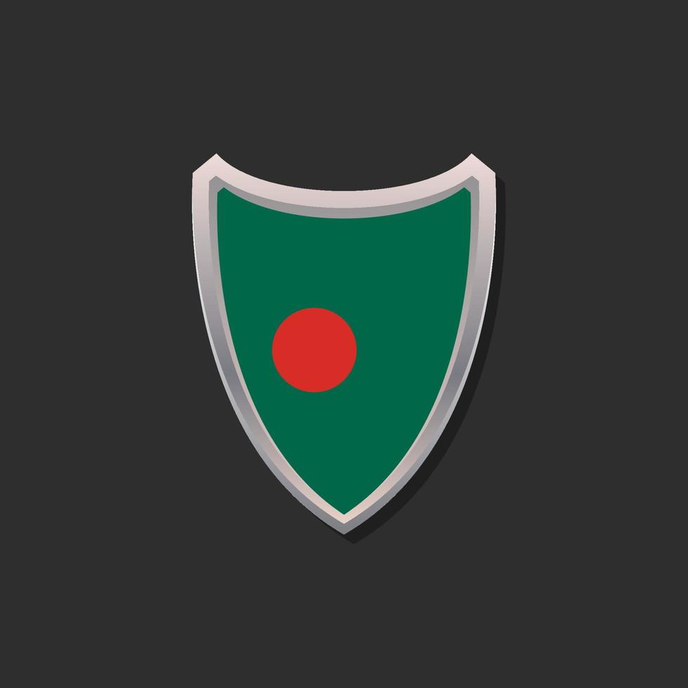 illustration av bangladesh flagga mall vektor