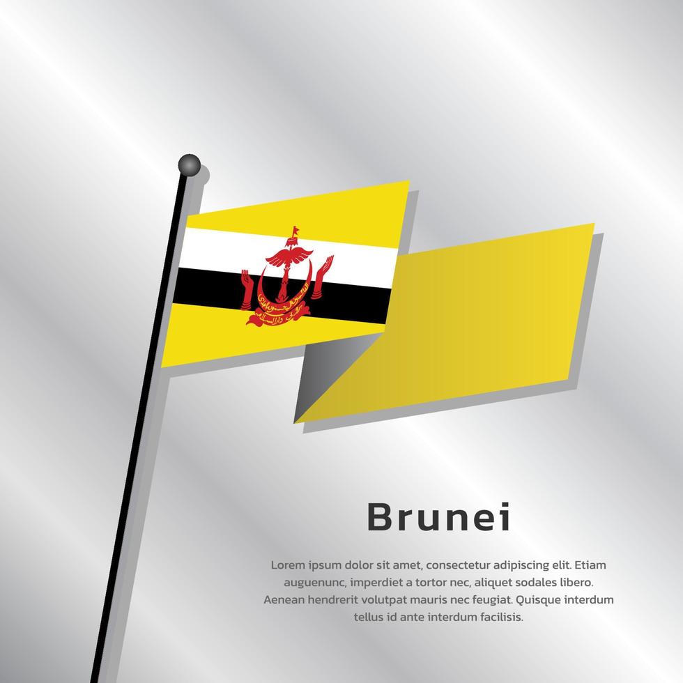 illustration av brunei flagga mall vektor