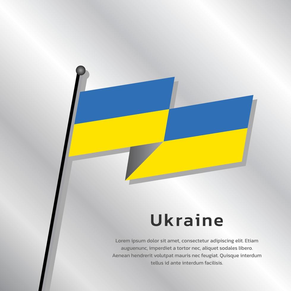 Illustration der ukrainischen Flaggenvorlage vektor