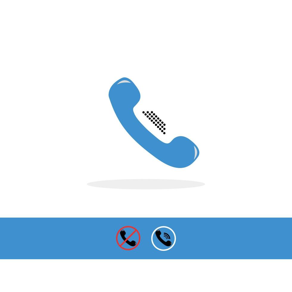 Telefonanrufsymbol mit Schaltflächen zum Annehmen und Ablehnen von Anrufen vektor